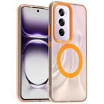 For OPPO Reno12 Pro Global Candy Magsafe PC Hybrid TPU Phone Case(Orange)