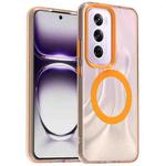 For OPPO Reno12 Global Candy Magsafe PC Hybrid TPU Phone Case(Orange)