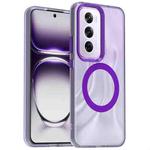 For OPPO Reno12 Global Candy Magsafe PC Hybrid TPU Phone Case(Purple)