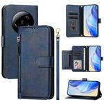 For Xiaomi 13 Ultra Multi-Card Slots Zipper Wallet Leather Phone Case(Blue)