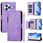 Xiaomi Civi 5 Pro Multi-Card Slots Zipper Wallet Leather Phone Case(Purple)