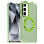 For Samsung Galaxy S24 5G Candy Magsafe PC Hybrid TPU Phone Case(Green)