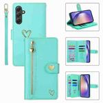 For Samsung Galaxy A54 POLA Love Multi-Card Slots Zipper Wallet Leather Phone Case(Light Green)