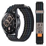 20mm Dual-Section Sports Style Nylon Loop Watch Band(Black)