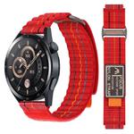 20mm Dual-Section Sports Style Nylon Loop Watch Band(Red)