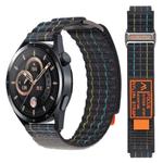 22mm Dual-Section Sports Style Nylon Loop Watch Band(Grey)