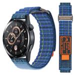 22mm Dual-Section Sports Style Nylon Loop Watch Band(Blue)