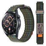 22mm Dual-Section Sports Style Nylon Loop Watch Band(Green)