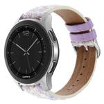 22mm Woolen Hybrid Leather Watch Band(Purple)