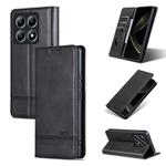 For Xiaomi 14T Pro AZNS Magnetic Calf Texture Flip Leather Phone Case(Black)
