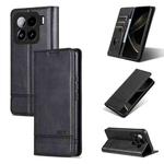 For Xiaomi 15 AZNS Magnetic Calf Texture Flip Leather Phone Case(Black)