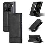 For Xiaomi 15 Pro AZNS Magnetic Calf Texture Flip Leather Phone Case(Black)