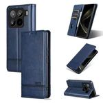 For Xiaomi 15 Pro AZNS Magnetic Calf Texture Flip Leather Phone Case(Dark Blue)