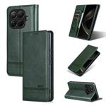 For Xiaomi 15T Pro 5G AZNS Magnetic Calf Texture Flip Leather Phone Case(Dark Green)