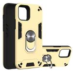 For iPhone 12 / 12 Pro Armour Series PC + TPU Protective Case with Ring Holder(Gold)