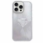 For iPhone 11 Pro Max Diamond Texture TPU Hybrid PC IMD Phone Case(White)