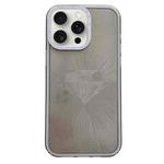 For iPhone 14 Pro Max Diamond Texture TPU Hybrid PC IMD Phone Case(Black)