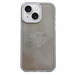 For iPhone 15 Diamond Texture TPU Hybrid PC IMD Phone Case(Black)