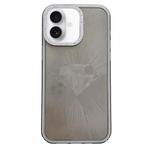 For iPhone 16 Diamond Texture TPU Hybrid PC IMD Phone Case(Black)