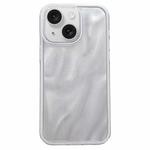 For iPhone 15 Quicksand Texture Glitter TPU Hybrid PC Phone Case(White)