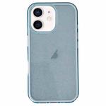 For iPhone 12 IMD 3 in 1 Glitter TPU Hybrid PC Phone Case(Blue)