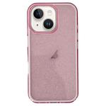 For iPhone 13 IMD 3 in 1 Glitter TPU Hybrid PC Phone Case(Pink)