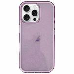 For iPhone 13 Pro Max IMD 3 in 1 Glitter TPU Hybrid PC Phone Case(Purple)