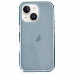 For iPhone 14 IMD 3 in 1 Glitter TPU Hybrid PC Phone Case(Blue)