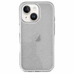 For iPhone 14 IMD 3 in 1 Glitter TPU Hybrid PC Phone Case(White)