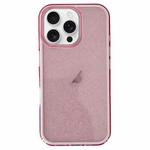 For iPhone 14 Pro IMD 3 in 1 Glitter TPU Hybrid PC Phone Case(Pink)