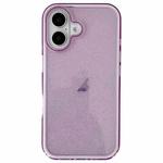 For iPhone 16 Plus IMD 3 in 1 Glitter TPU Hybrid PC Phone Case(Purple)