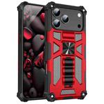 For iPhone 17 Pro Armor Shockproof TPU + PC Magnetic Phone Case with Holder(Red)