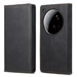 For Xiaomi 15 Ultra Business Solid Color Magnetic RFID Leather Phone Case(Black)