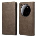 For Xiaomi 15 Ultra Business Solid Color Magnetic RFID Leather Phone Case(Brown)