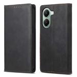 For Xiaomi Poco X7 Pro / Redmi Turbo 4 Business Solid Color Magnetic RFID Leather Phone Case(Black)