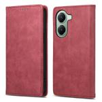 For Xiaomi Poco X7 Pro / Redmi Turbo 4 Business Solid Color Magnetic RFID Leather Phone Case(Red)