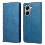 For Xiaomi Poco X7 Pro / Redmi Turbo 4 Business Solid Color Magnetic RFID Leather Phone Case(Blue)