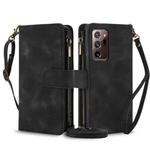 For Samsung Galaxy A52 5G Dream 9-Card Zipper Wallet RFID Leather Phone Case with Lanyard(Black)