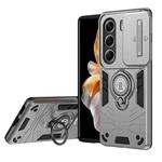 For Tecno Camon 40 Pro 4G Camshield Ring Holder Phone Case(Grey)