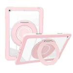 For iPad 10.2 2021 / 2020 / 2019 Crystal Armor PC Hybrid TPU Tablet Case(Pink)