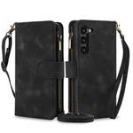 For Samsung Galaxy S23+ 5G Dream 9-Card Zipper Wallet RFID Leather Phone Case with Lanyard(Black)