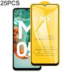 For Samsung Galaxy M05 / F05 25pcs 9D Full Glue Full Screen Tempered Glass Film