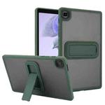 For Samsung Galaxy Tab A7 Lite Skin Feel Holder PC Hybrid TPU Tablet Case(Dark Green)