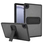 For Samsung Galaxy Tab A9+ Skin Feel Holder PC Hybrid TPU Tablet Case(Black)