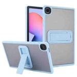 For Samsung Galaxy Tab S6 Lite P610 / P615 Skin Feel Holder PC Hybrid TPU Tablet Case(Light Blue)