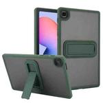 For Samsung Galaxy Tab S6 Lite P610 / P615 Skin Feel Holder PC Hybrid TPU Tablet Case(Dark Green)