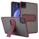 For Xiaomi Pad 6 / Pad 6 Pro Skin Feel Holder PC Hybrid TPU Tablet Case(Wine Red)