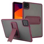 For Xiaomi Redmi Pad SE 11 Skin Feel Holder PC Hybrid TPU Tablet Case(Wine Red)