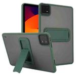 For Xiaomi Redmi Pad SE 11 Skin Feel Holder PC Hybrid TPU Tablet Case(Dark Green)