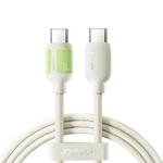 JOYROOM S-A53 Fluorescent Series 60W Type-C to Type-C Fast Charging Data Cable, Length:1.2m(Beige)